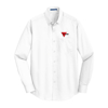 White Port Authority SuperPro Twill Shirt long sleeve button up product image on white background