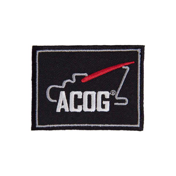 ACOG - Black/White/Red Canvas Patch Product Image on white background