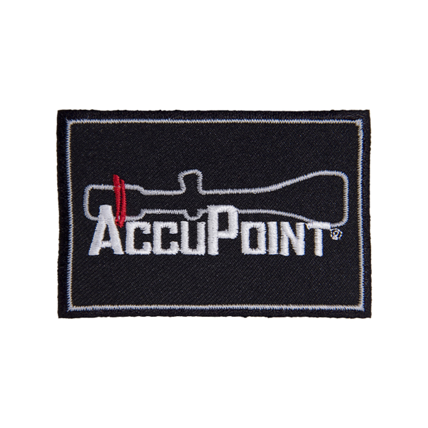 Black Trijicon AccuPoint Canvas Patch Product image on white background
