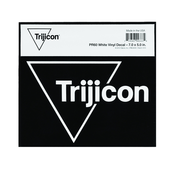 Trijicon Logo Decal - White Vinyl product Image on white background
