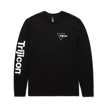 Image of a black long sleeve with white Trijicon logo