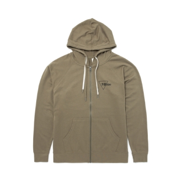 Olive Trijicon Lightweight Icon Full Zip Hoodie Product Image on white background