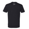 Back view of black Trijicon Wordmark Tee with white Trijicon triangle logo below the collar