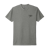 Front view of heather heavy metal Trijicon Tactical Wolverine Tee with left chest Trijicon logo