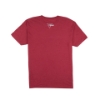 Back view of cardinal Trijicon Wordmark Tee with white Trijicon triangle logo below the collar