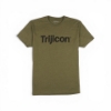 Front view of military green Trijicon Wordmark Tee with black Trijicon logo