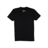 Back view of black Trijicon UNMATCHED Tee with white Trijicon triangle logo below the collar