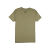 Back view of light olive Trijicon UNMATCHED Tee with black Trijicon triangle logo below the collar