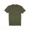 Front view of military green Trijicon Tactical Wolverine Tee with left chest Trijicon logo