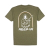Back view of military green Trijicon REAP-IR Tee with large reaper and REAP-IR graphic