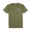 Front view of military green Trijicon REAP-IR Tee with Trijicon triangle logo on left chest